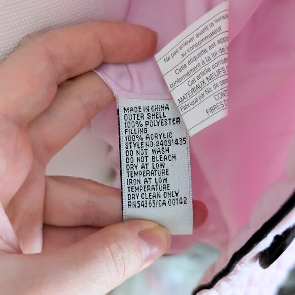 Vintage 90s Pink Quilted Jacket Bianca Nygard Lined Spring Pastel Blazer Sz 14 - Picture 6 of 8